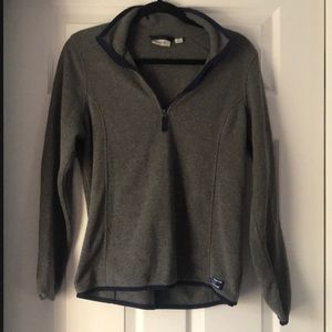 LL Bean Fuzzy Grey Pullover